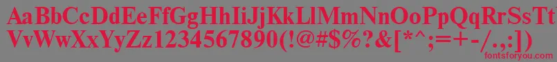NewtonBold Font – Red Fonts on Gray Background