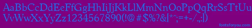 WorchesterRegular Font – Blue Fonts on Purple Background