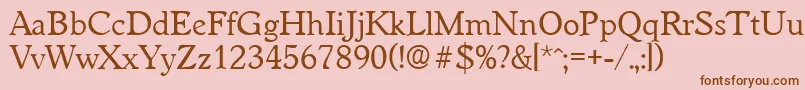 WorchesterRegular Font – Brown Fonts on Pink Background