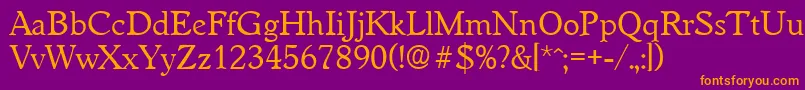WorchesterRegular Font – Orange Fonts on Purple Background