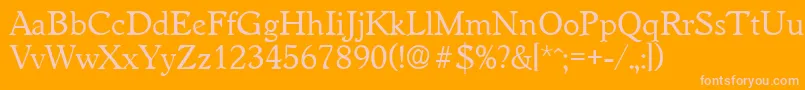 WorchesterRegular Font – Pink Fonts on Orange Background