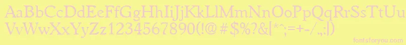 WorchesterRegular Font – Pink Fonts on Yellow Background