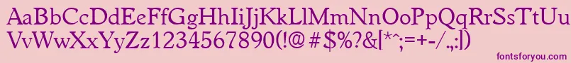 WorchesterRegular Font – Purple Fonts on Pink Background