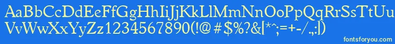 WorchesterRegular Font – Yellow Fonts on Blue Background