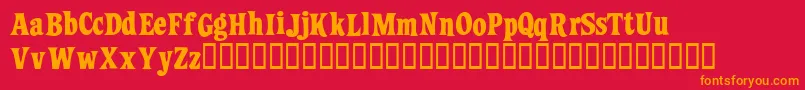 Ziggs Font – Orange Fonts on Red Background