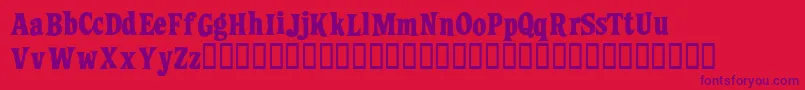 Ziggs Font – Purple Fonts on Red Background
