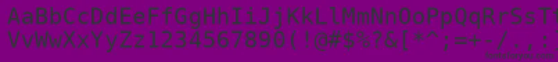 Шрифт Dejavusansmono – чёрные шрифты на фиолетовом фоне