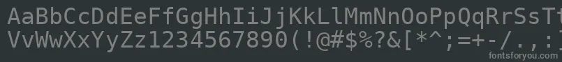 Шрифт Dejavusansmono – серые шрифты на чёрном фоне