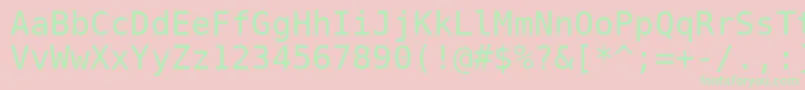 Dejavusansmono Font – Green Fonts on Pink Background