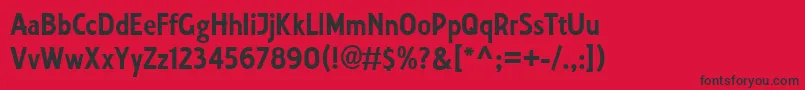Collegiate Font – Black Fonts on Red Background