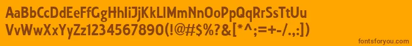 Police Collegiate – polices brunes sur fond orange