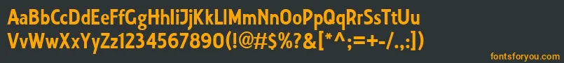 Collegiate Font – Orange Fonts on Black Background