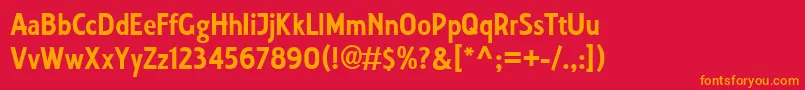 Collegiate Font – Orange Fonts on Red Background