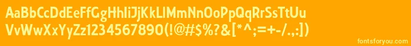 Collegiate Font – Yellow Fonts on Orange Background