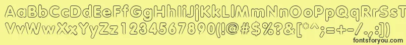 Vagabondoutline Font – Black Fonts on Yellow Background