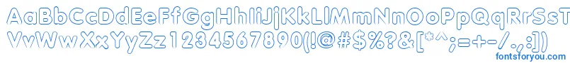 Czcionka Vagabondoutline – niebieskie czcionki