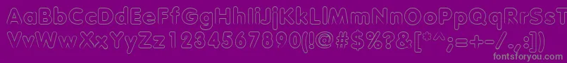 Vagabondoutline Font – Gray Fonts on Purple Background