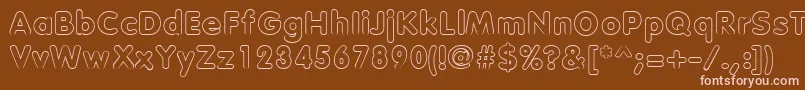 Vagabondoutline Font – Pink Fonts on Brown Background