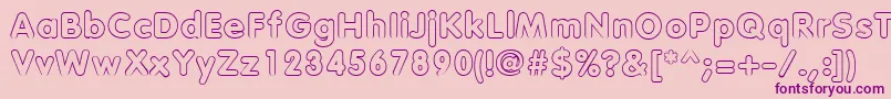 Vagabondoutline Font – Purple Fonts on Pink Background