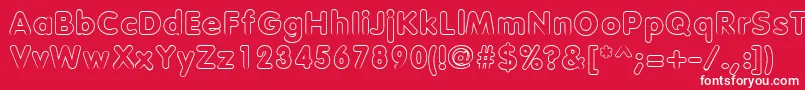 Vagabondoutline Font – White Fonts on Red Background