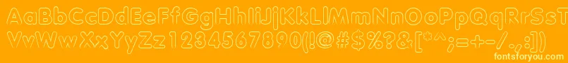 Vagabondoutline Font – Yellow Fonts on Orange Background