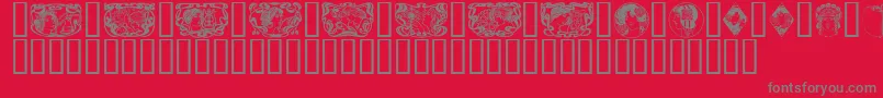 Women Font – Gray Fonts on Red Background
