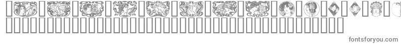 フォントWomen – 白い背景に灰色の文字