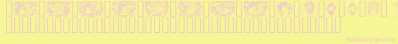 Czcionka Women – różowe czcionki na żółtym tle
