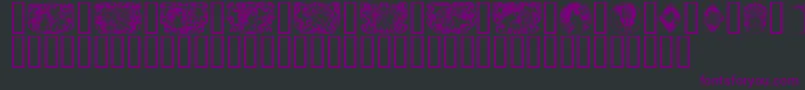 Fonte Women – fontes roxas em um fundo preto