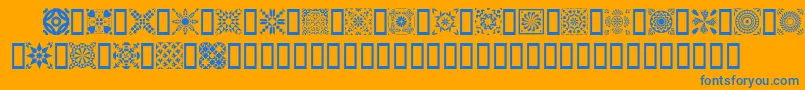 Quild Font – Blue Fonts on Orange Background