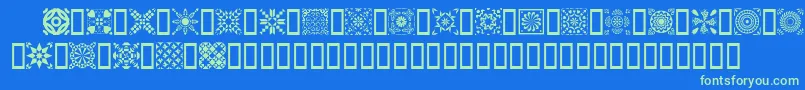 Quild Font – Green Fonts on Blue Background