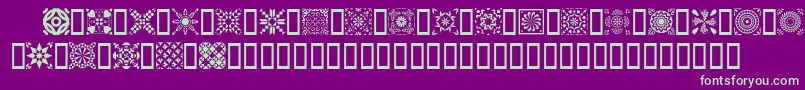 Quild Font – Green Fonts on Purple Background