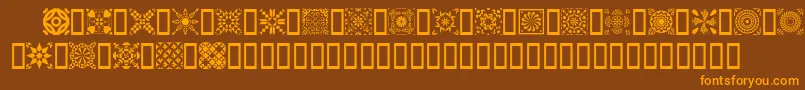 Quild Font – Orange Fonts on Brown Background
