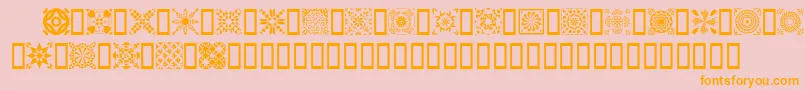 Fonte Quild – fontes laranjas em um fundo rosa