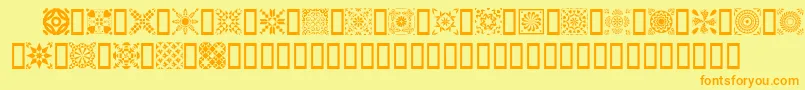 Quild Font – Orange Fonts on Yellow Background