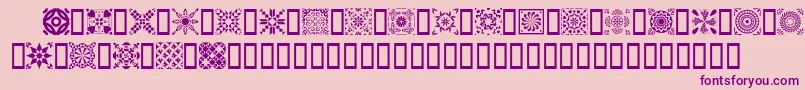Quild-Schriftart – Violette Schriften auf rosa Hintergrund