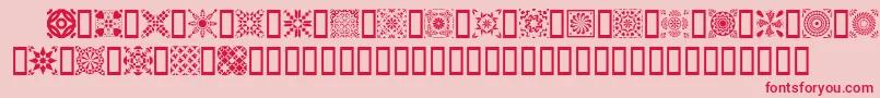 Quild-Schriftart – Rote Schriften auf rosa Hintergrund