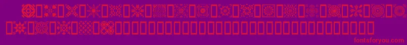 Fonte Quild – fontes vermelhas em um fundo violeta