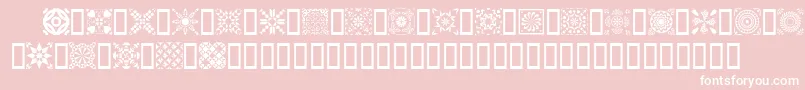 Quild-Schriftart – Weiße Schriften auf rosa Hintergrund