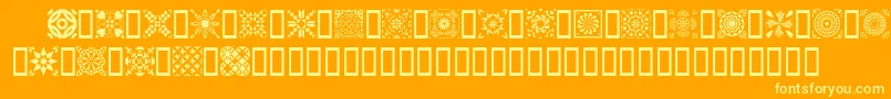 fuente Quild – Fuentes Amarillas Sobre Fondo Naranja