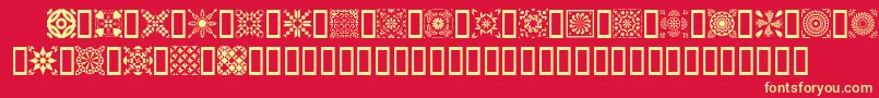 フォントQuild – 黄色の文字、赤い背景