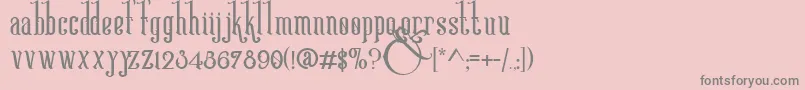 VictoriandecoDemo-Schriftart – Graue Schriften auf rosa Hintergrund