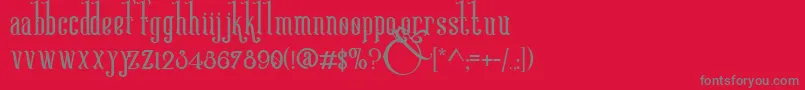 VictoriandecoDemo-Schriftart – Graue Schriften auf rotem Hintergrund