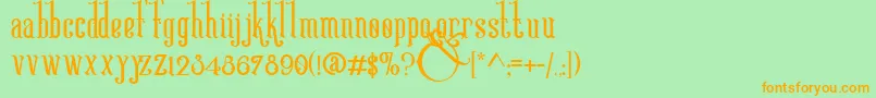 VictoriandecoDemo Font – Orange Fonts on Green Background