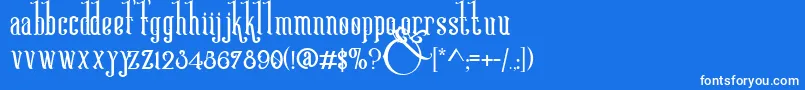 VictoriandecoDemo Font – White Fonts on Blue Background