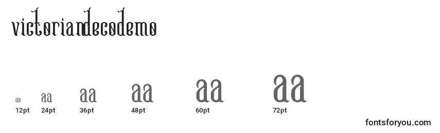 VictoriandecoDemo Font Sizes