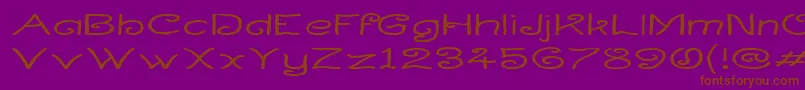 Curlwide-fontti – ruskeat fontit violetilla taustalla