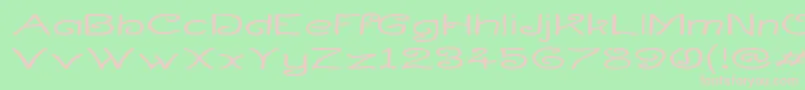 Curlwide Font – Pink Fonts on Green Background