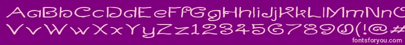 Curlwide Font – Pink Fonts on Purple Background