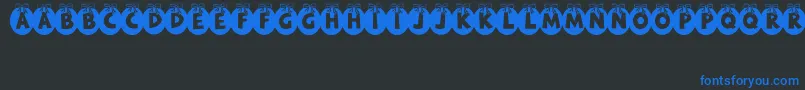 RyTha Font – Blue Fonts on Black Background